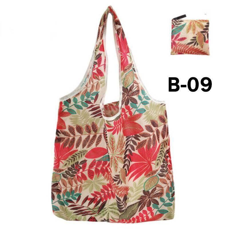 Foldable Waterproof Shopping Bag 1PC 41 Styles 46x8x35cm Polyester Grocery bag - Discount Packaging Warehouse