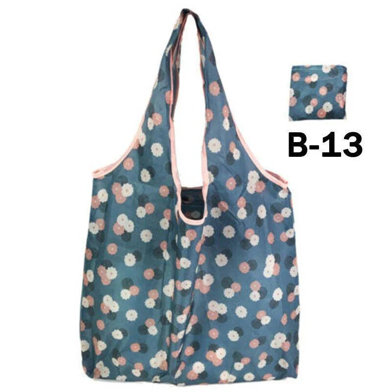 Foldable Waterproof Shopping Bag 1PC 41 Styles 46x8x35cm Polyester Grocery bag - Discount Packaging Warehouse