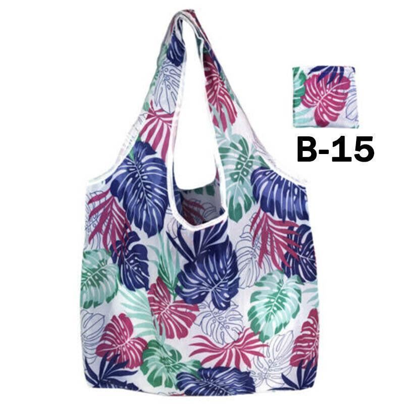 Foldable Waterproof Shopping Bag 1PC 41 Styles 46x8x35cm Polyester Grocery bag - Discount Packaging Warehouse
