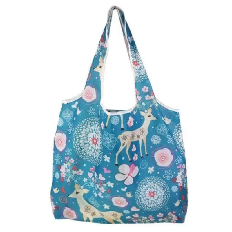 Foldable Waterproof Shopping Bag 1PC 41 Styles 46x8x35cm Polyester Grocery bag - Discount Packaging Warehouse