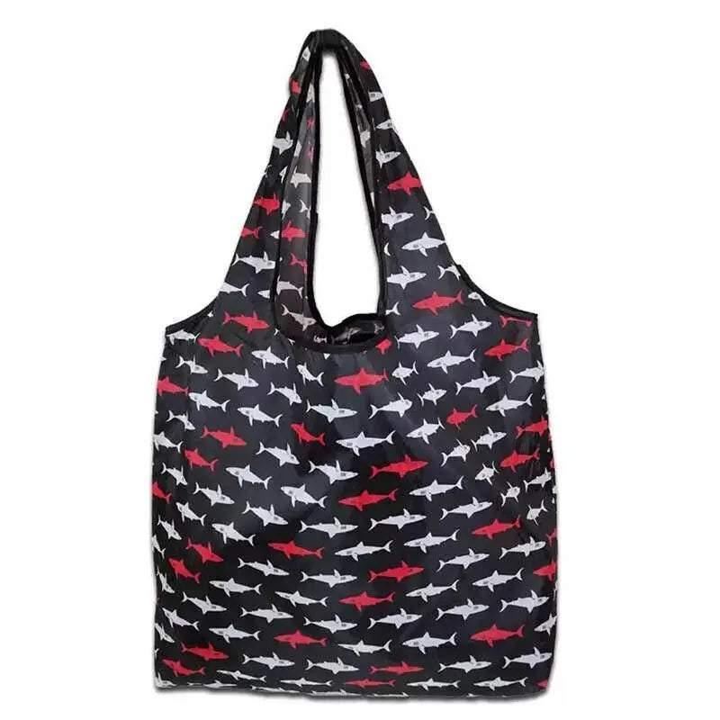 Foldable Waterproof Shopping Bag 1PC 41 Styles 46x8x35cm Polyester Grocery bag - Discount Packaging Warehouse