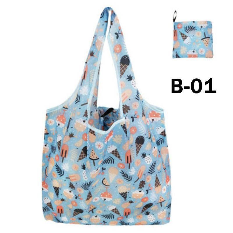 Foldable Waterproof Shopping Bag 1PC 41 Styles 46x8x35cm Polyester Grocery bag - Discount Packaging Warehouse
