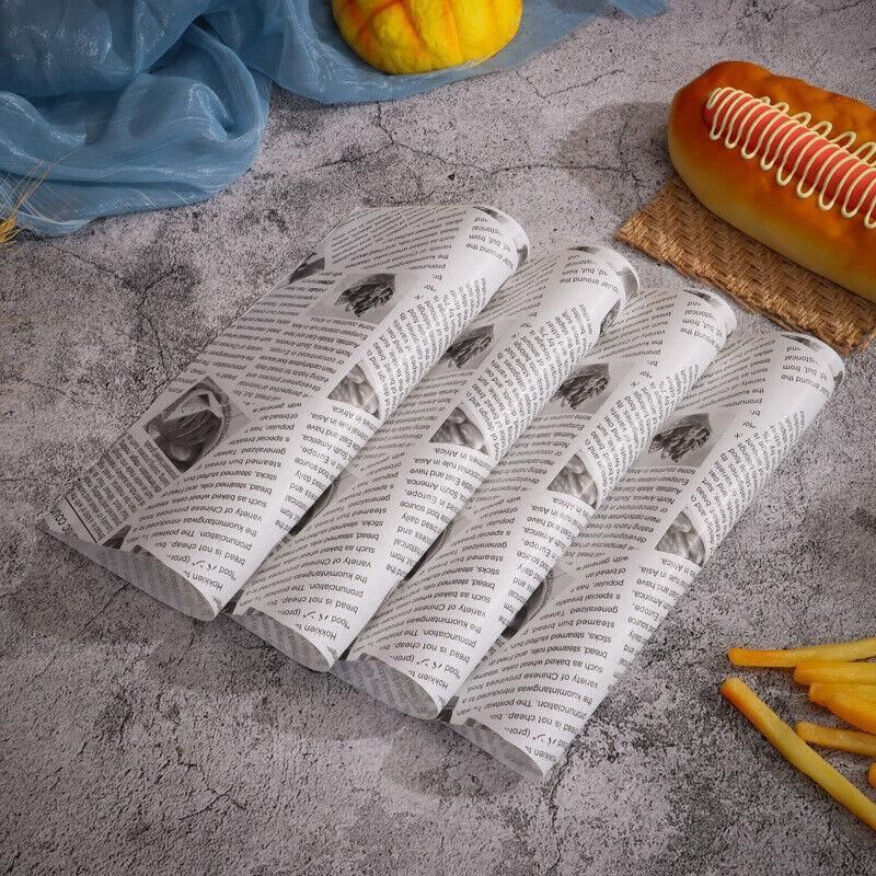 Food wrapping paper roll for dispenser box
