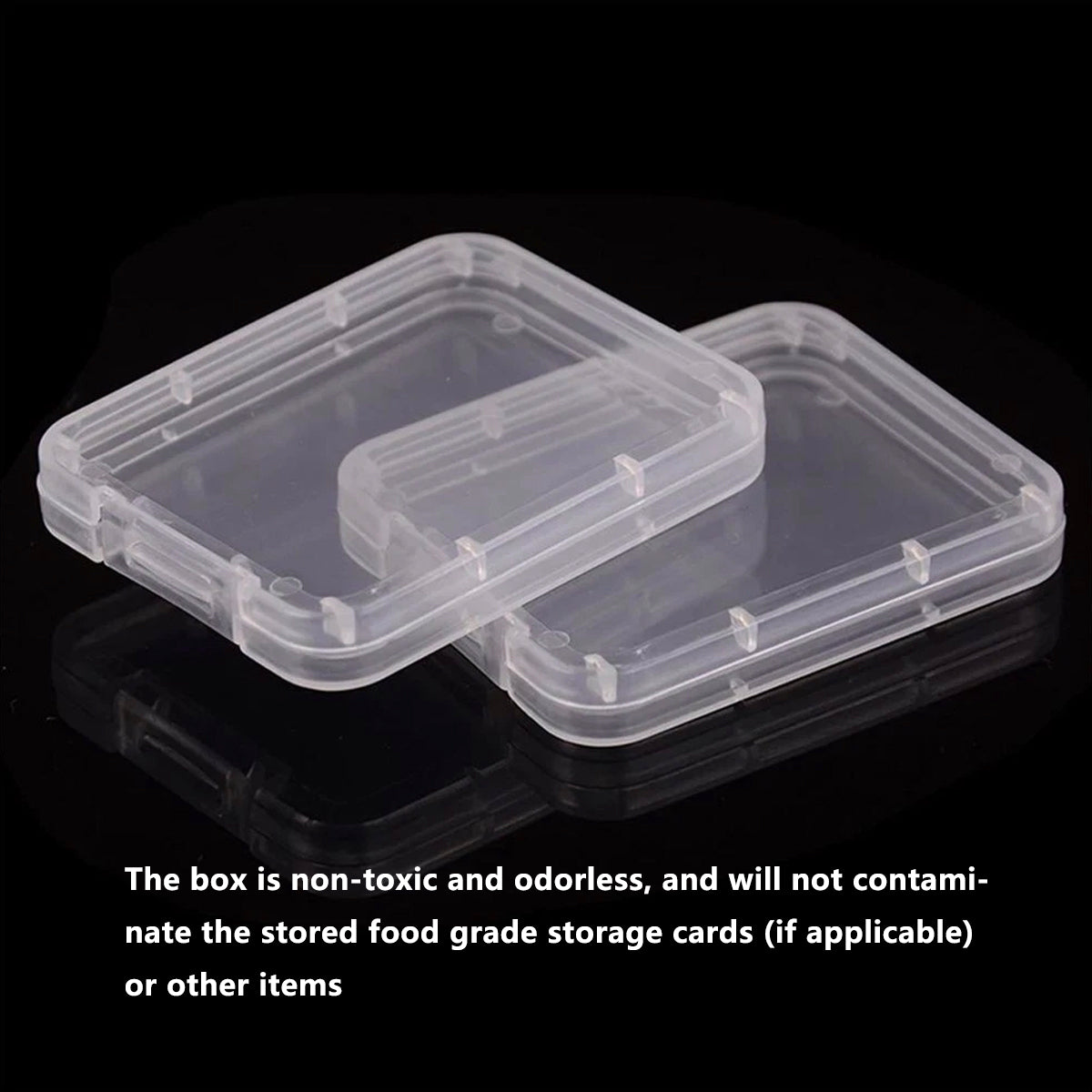 100PCS CF Card Case Hard Shell Clear PP Plastic Anti Shock