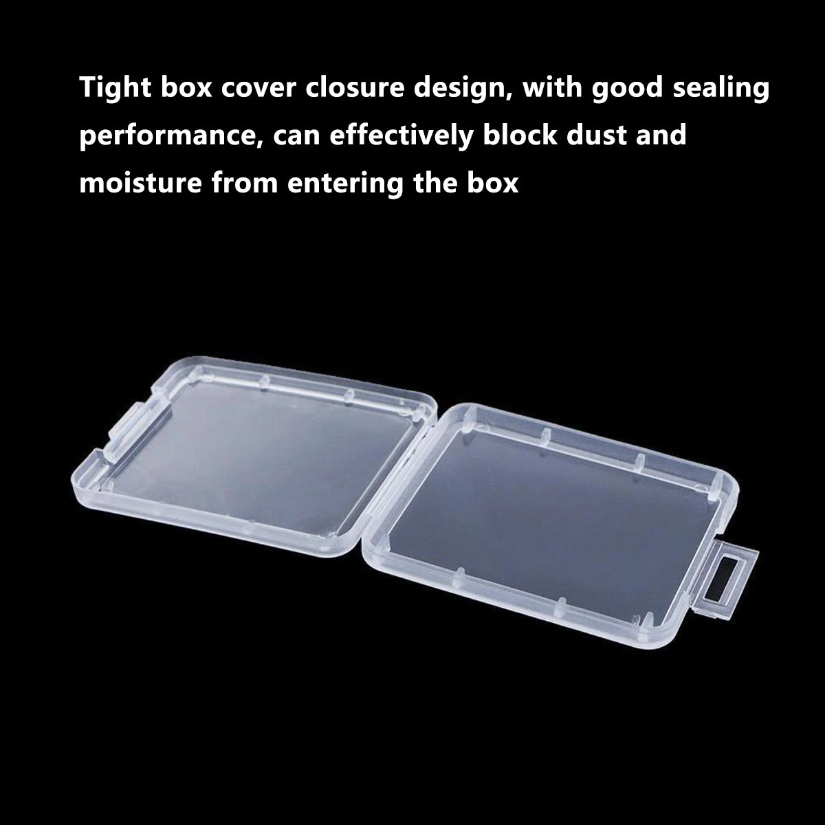 100PCS CF Card Case Hard Shell Clear PP Plastic Anti Shock