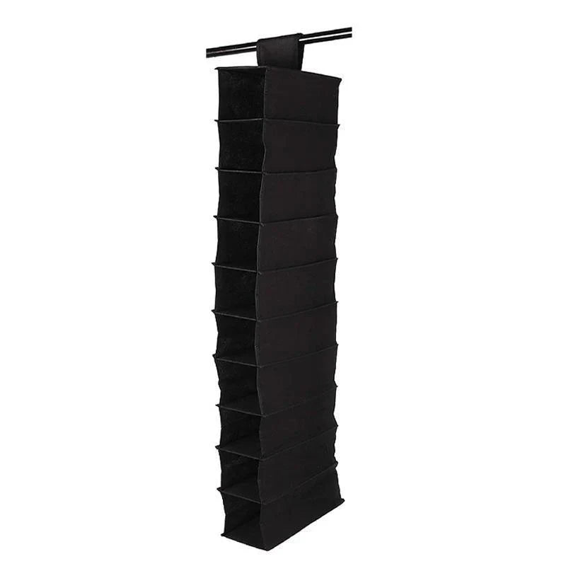 Hanging Closet Organizer 1PC 10Grids 3Colours Non-woven Fabric - Discount Packaging Warehouse