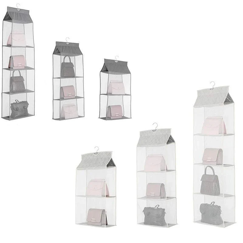 Hanging Handbag Organizer 1PC 3Colours 3Sizes Non-woven Fabric - Discount Packaging Warehouse
