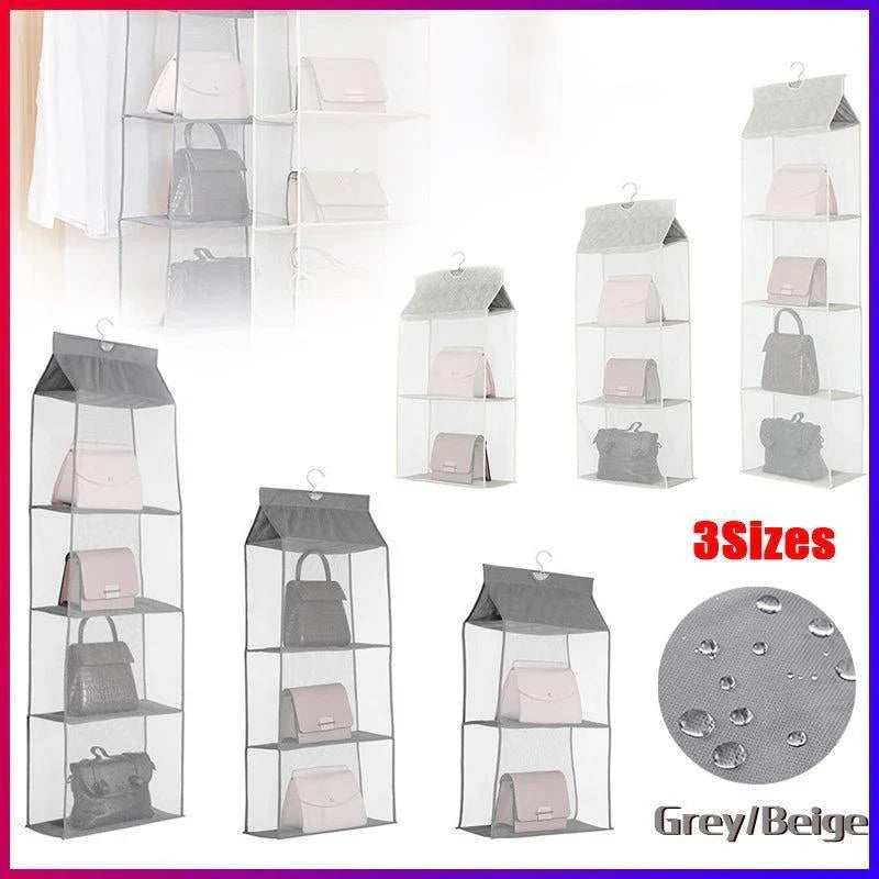 Hanging Handbag Organizer 1PC 3Colours 3Sizes Non-woven Fabric - Discount Packaging Warehouse