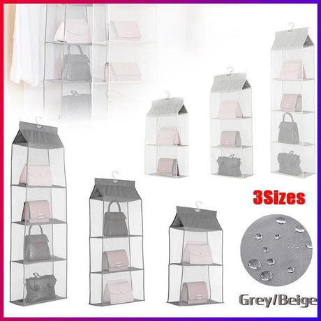 Hanging Handbag Organizer 1PC 3Colours 3Sizes Non-woven Fabric - Discount Packaging Warehouse