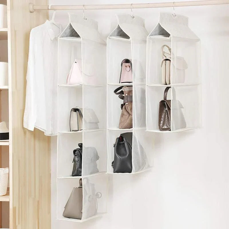 Hanging Handbag Organizer 1PC 3Colours 3Sizes Non-woven Fabric - Discount Packaging Warehouse