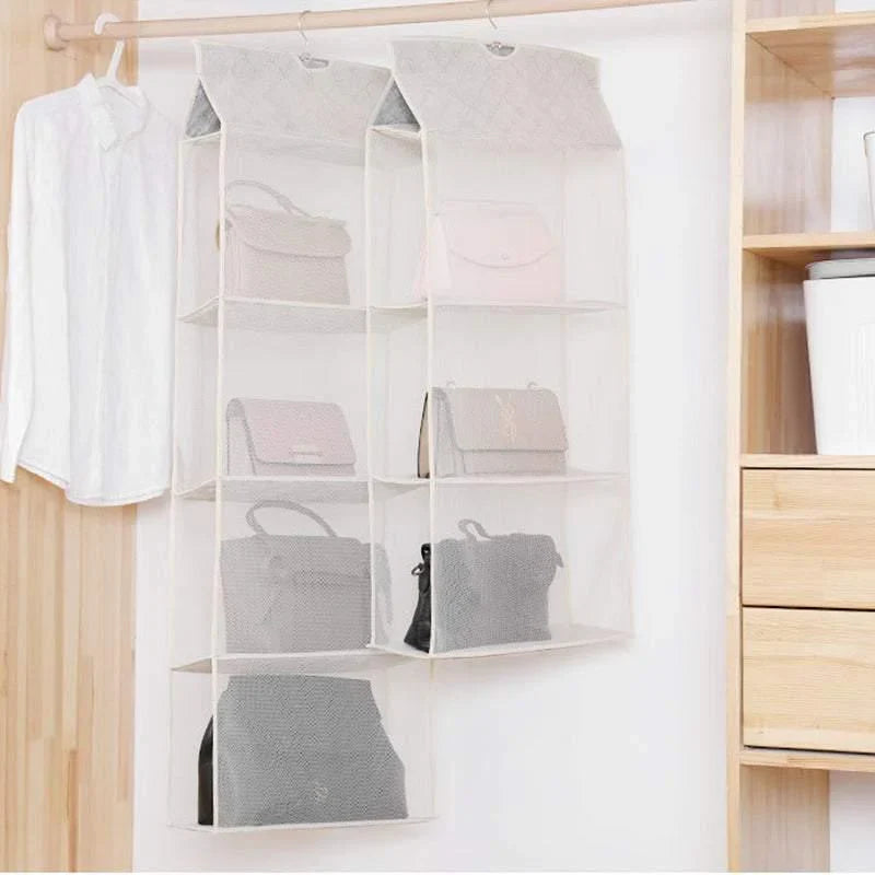 Hanging Handbag Organizer 1PC 3Colours 3Sizes Non-woven Fabric - Discount Packaging Warehouse