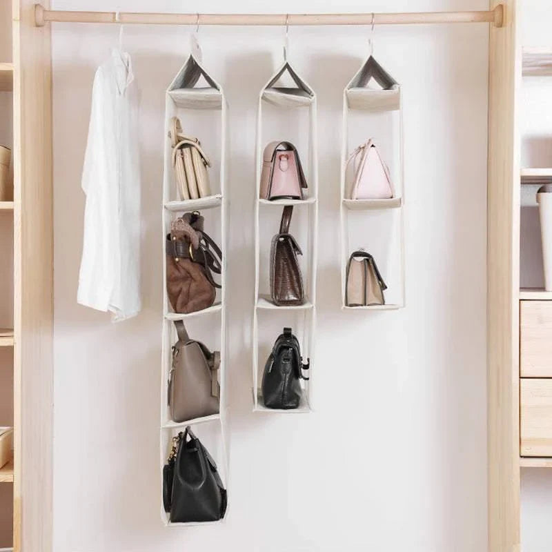 Hanging Handbag Organizer 1PC 3Colours 3Sizes Non-woven Fabric - Discount Packaging Warehouse