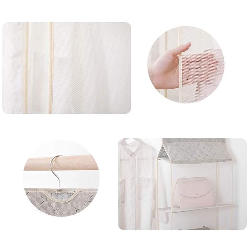 Hanging Handbag Organizer 1PC 3Colours 3Sizes Non-woven Fabric - Discount Packaging Warehouse