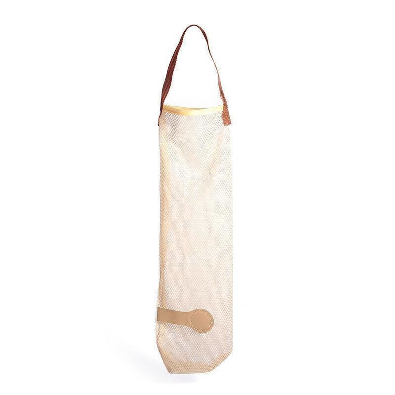 Hanging Mesh Vegetable Storage Bag 1PC 11x39.5cm Beige Polyester - Discount Packaging Warehouse
