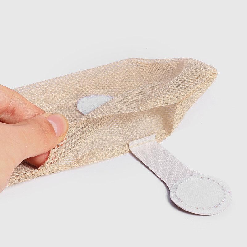 Hanging Mesh Vegetable Storage Bag 1PC 11x39.5cm Beige Polyester - Discount Packaging Warehouse