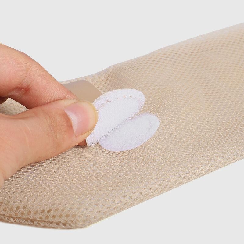 Hanging Mesh Vegetable Storage Bag 1PC 11x39.5cm Beige Polyester - Discount Packaging Warehouse