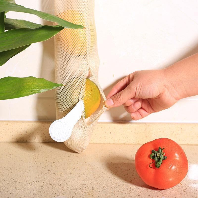 Hanging Mesh Vegetable Storage Bag 1PC 11x39.5cm Beige Polyester - Discount Packaging Warehouse
