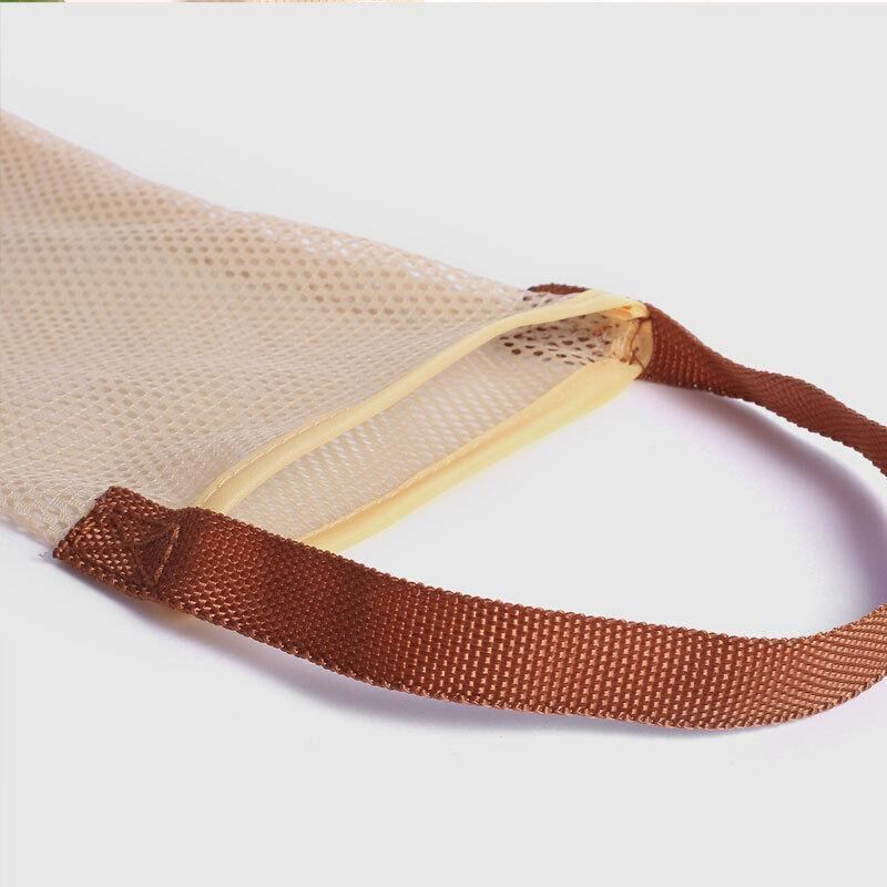 Hanging Mesh Vegetable Storage Bag 1PC 11x39.5cm Beige Polyester - Discount Packaging Warehouse