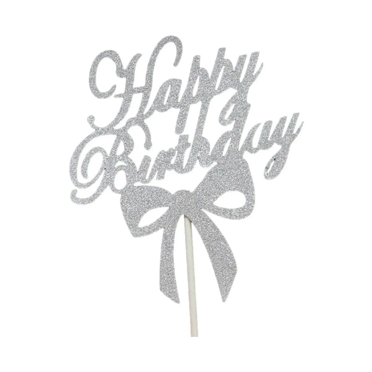 Happy Birthday Cake Topper 1PC 5Colours 6Styles Acrylic - Discount Packaging Warehouse