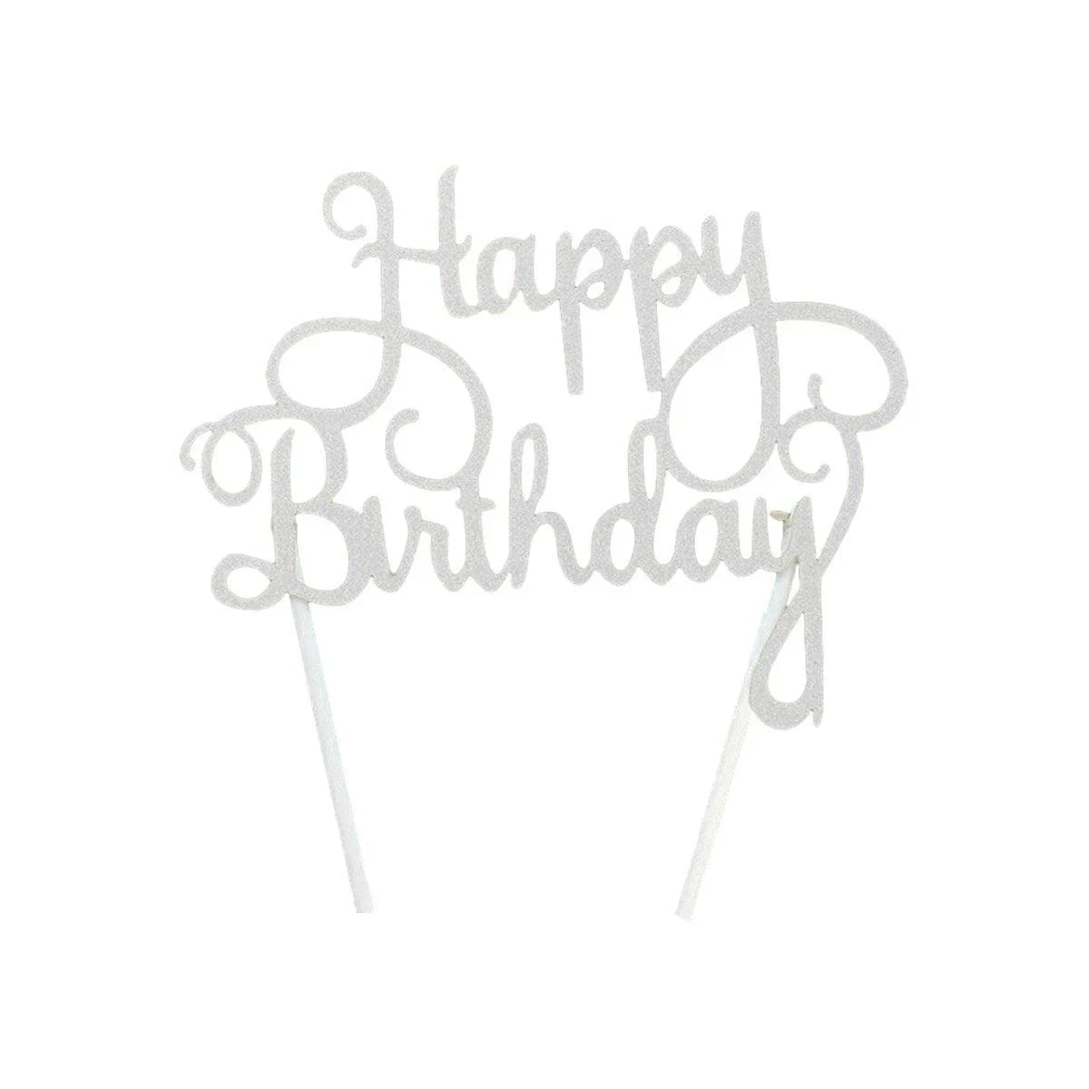 Happy Birthday Cake Topper 1PC 5Colours 6Styles Acrylic - Discount Packaging Warehouse