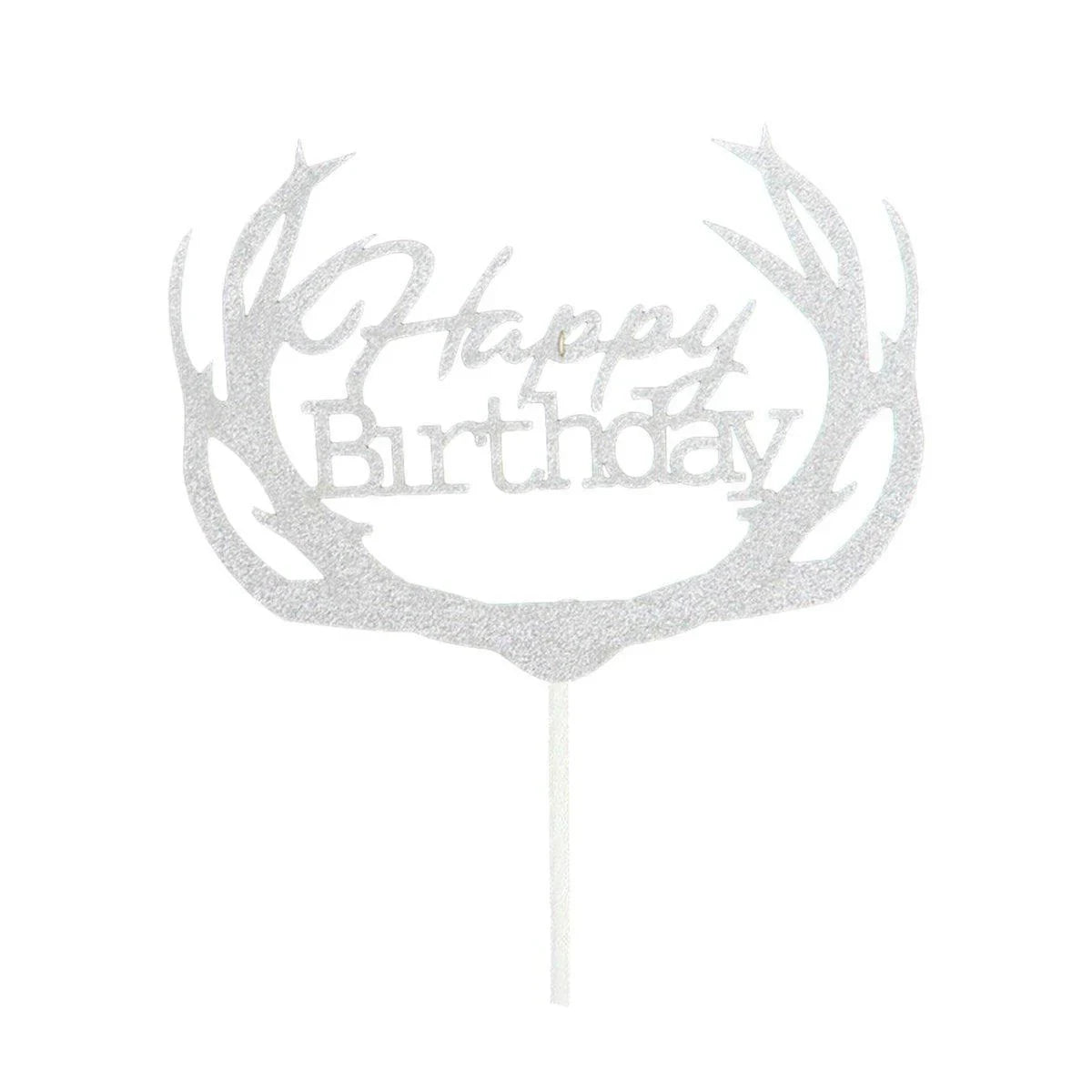 Happy Birthday Cake Topper 1PC 5Colours 6Styles Acrylic - Discount Packaging Warehouse