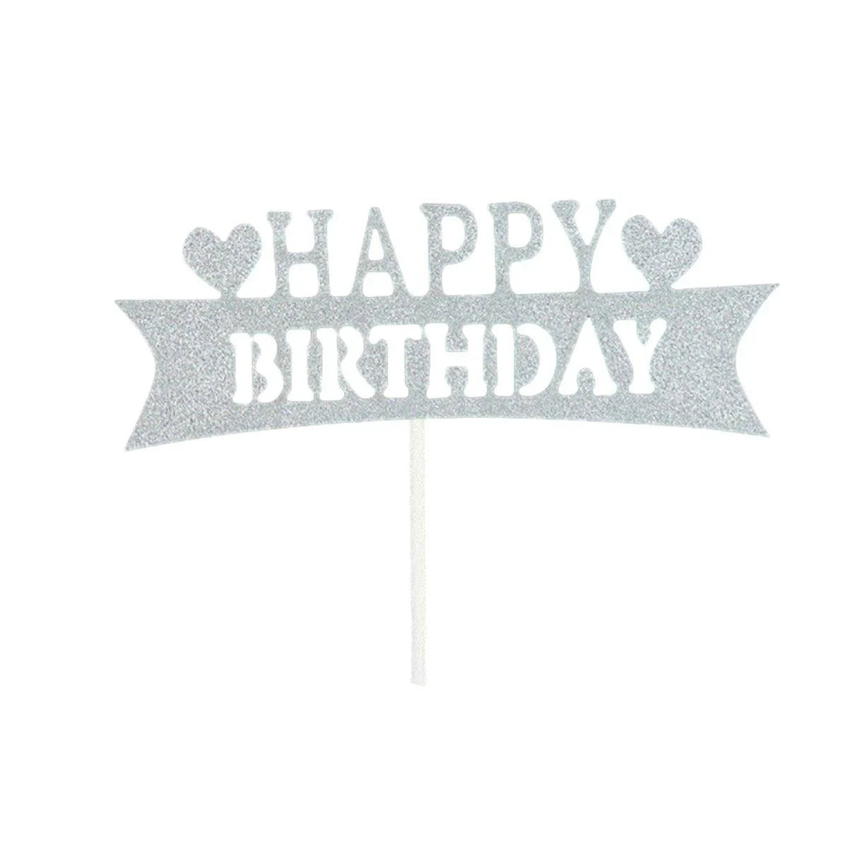 Happy Birthday Cake Topper 1PC 5Colours 6Styles Acrylic - Discount Packaging Warehouse