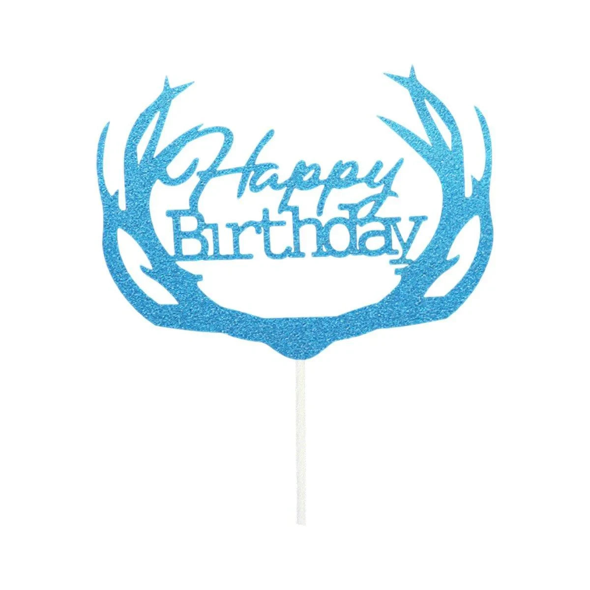 Happy Birthday Cake Topper 1PC 5Colours 6Styles Acrylic - Discount Packaging Warehouse