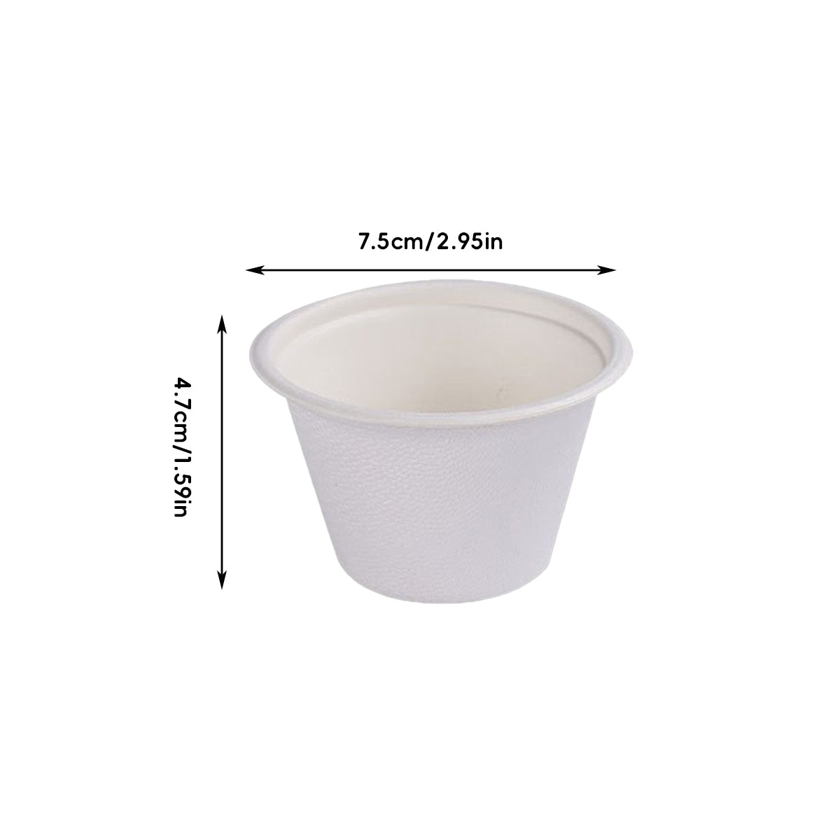 100PCS 4oz Disposable Dipping Sauce Dishes Biodegradable
