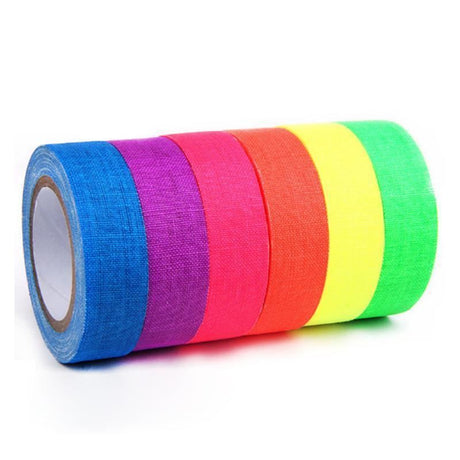 Bright and vibrant black light LED tape illuminating a room