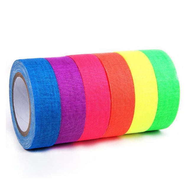 Bright and vibrant black light LED tape illuminating a room
