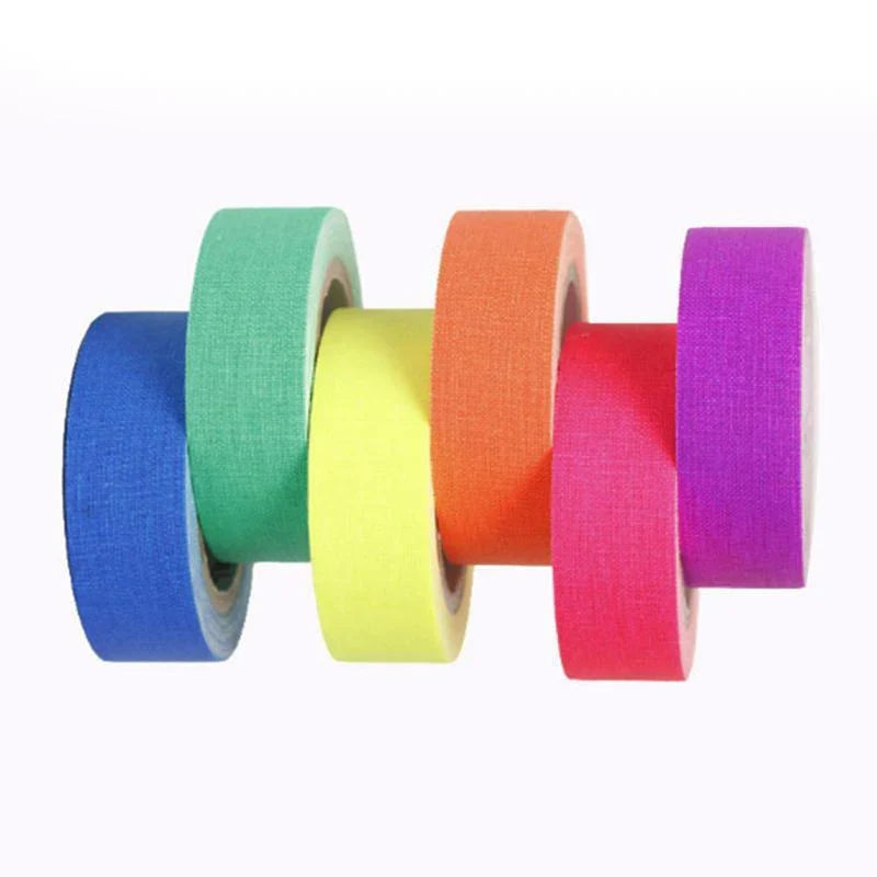 Bright and vibrant black light LED tape illuminating a room