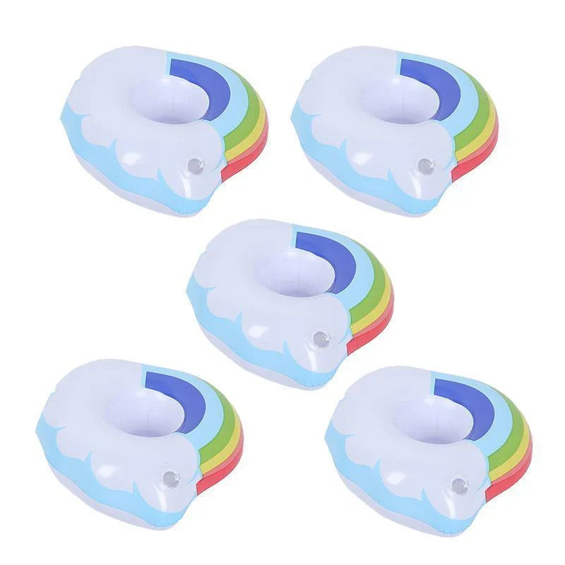 Inflatable Drink Cup Holder 1-10PCS 6Styles Floating Coaster - Discount Packaging Warehouse