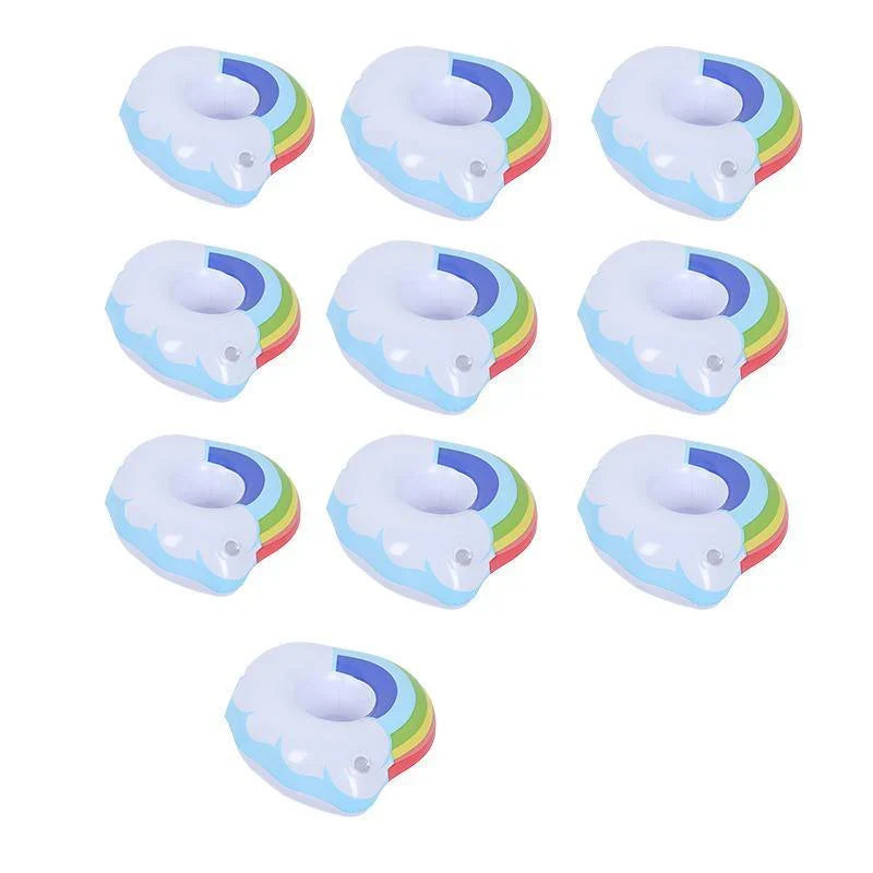 Inflatable Drink Cup Holder 1-10PCS 6Styles Floating Coaster - Discount Packaging Warehouse