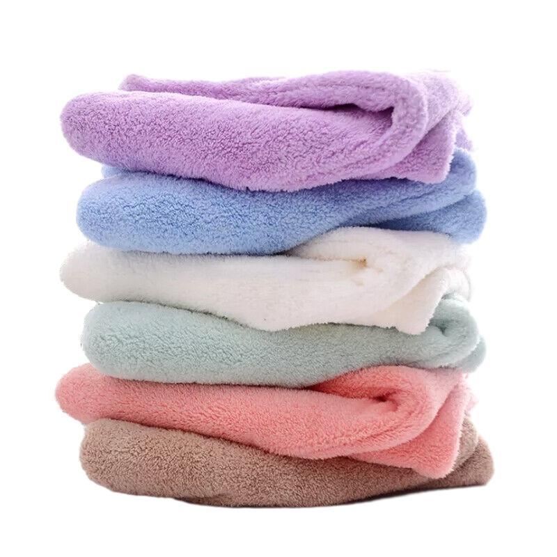 Super absorbent hair towel for quick drying.