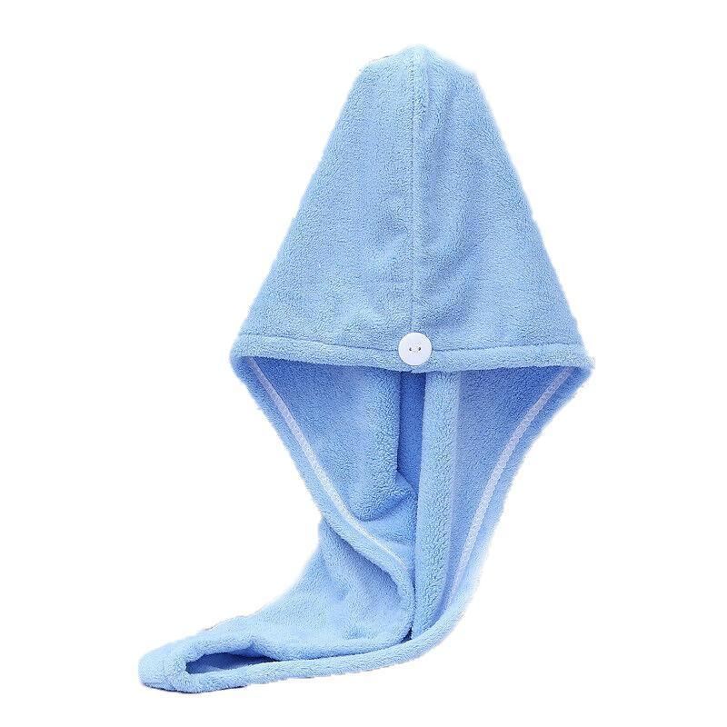 Super absorbent hair towel for quick drying.