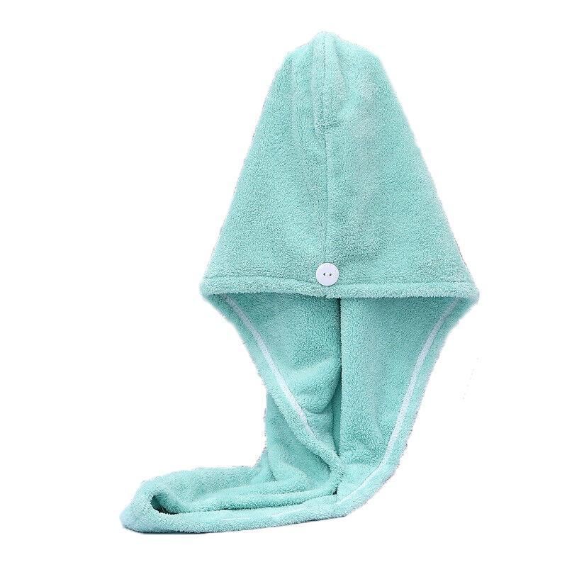 Super absorbent hair towel for quick drying.