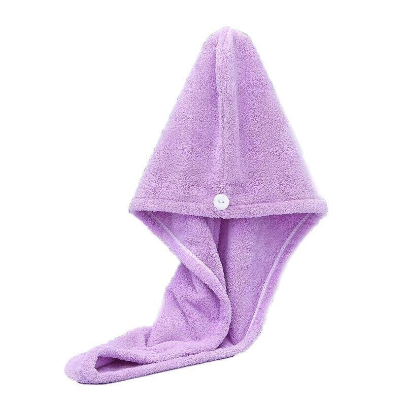 Super absorbent hair towel for quick drying.