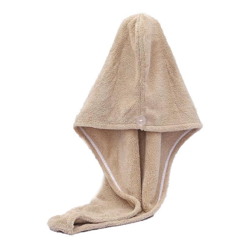 Super absorbent hair towel for quick drying.