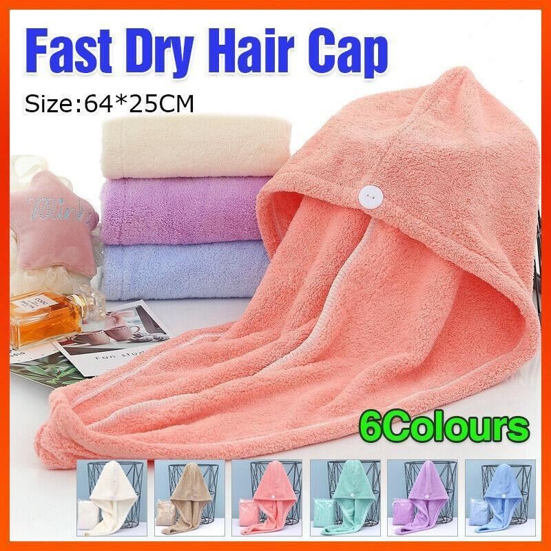 Super absorbent hair towel for quick drying.
