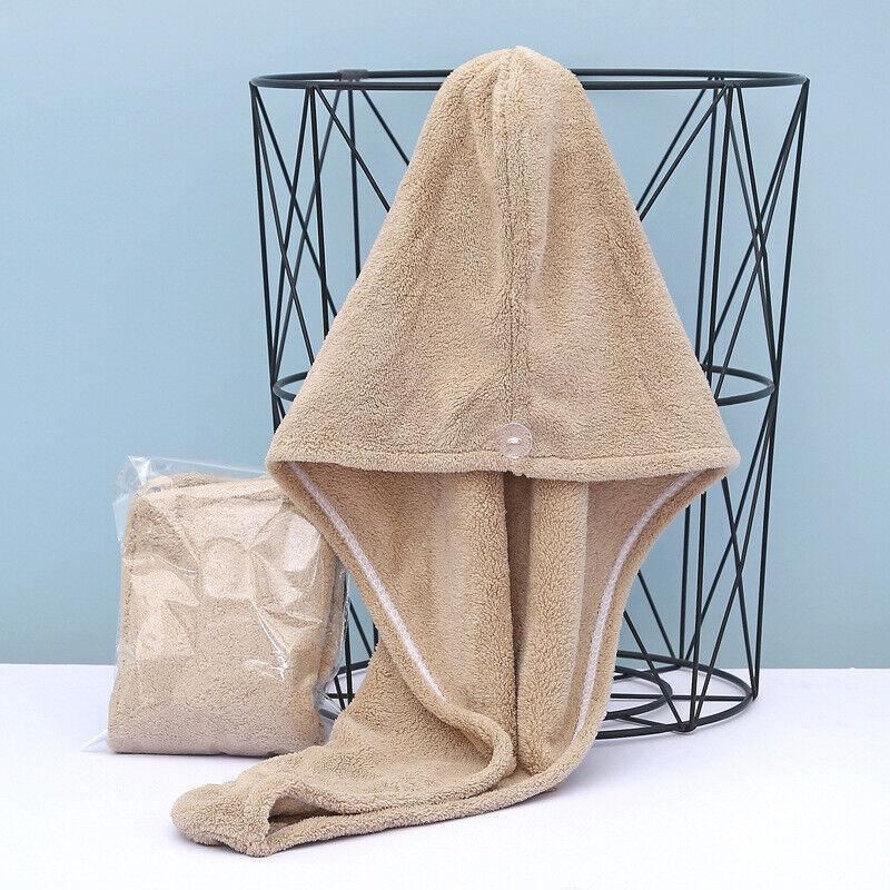 Super absorbent hair towel for quick drying.