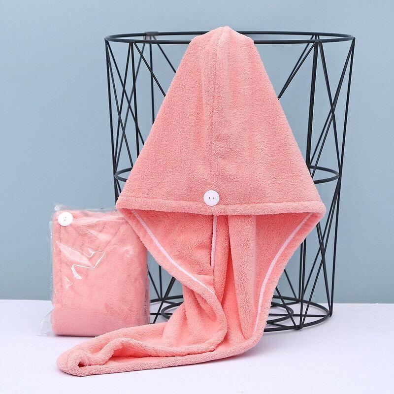 Super absorbent hair towel for quick drying.