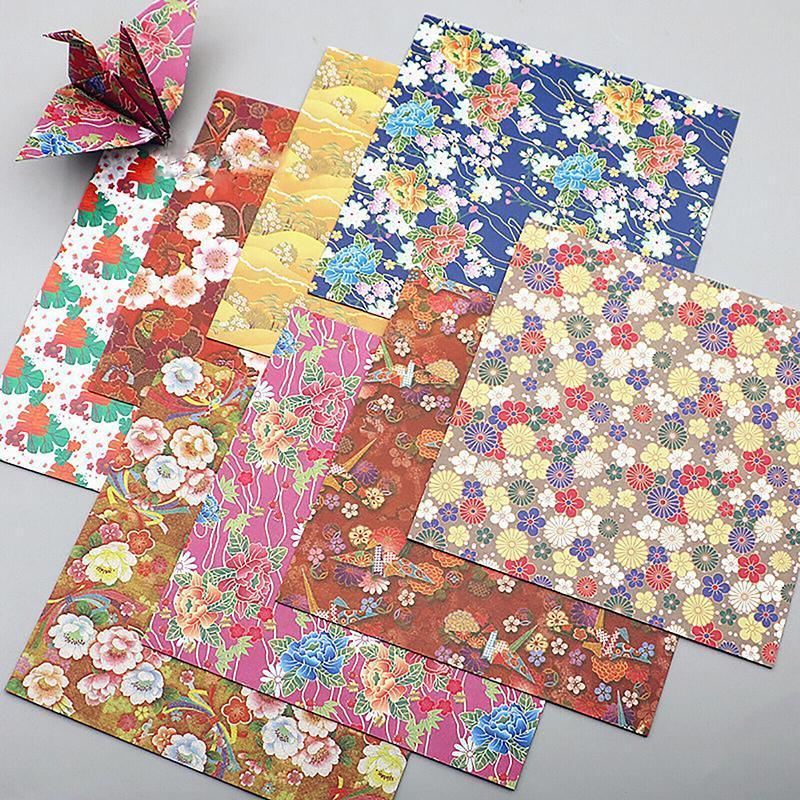 Japanese Pattern Sakura Folding Origami Craft Paper 120Sheets 8Styles Mixed - Discount Packaging Warehouse