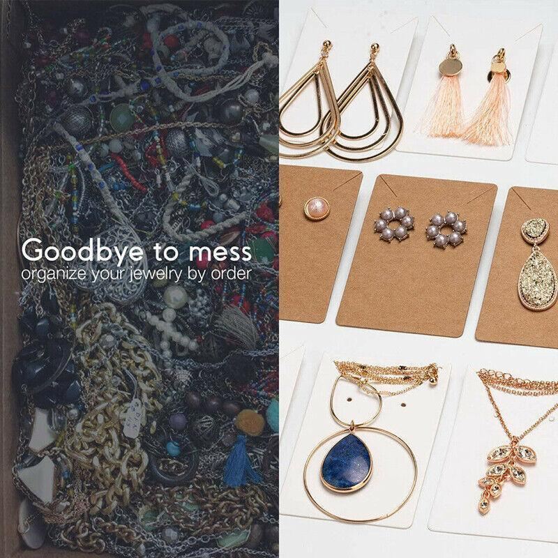 Jewelry Display Card 40PCS 6x9cm 3Colours Cardboard - Discount Packaging Warehouse