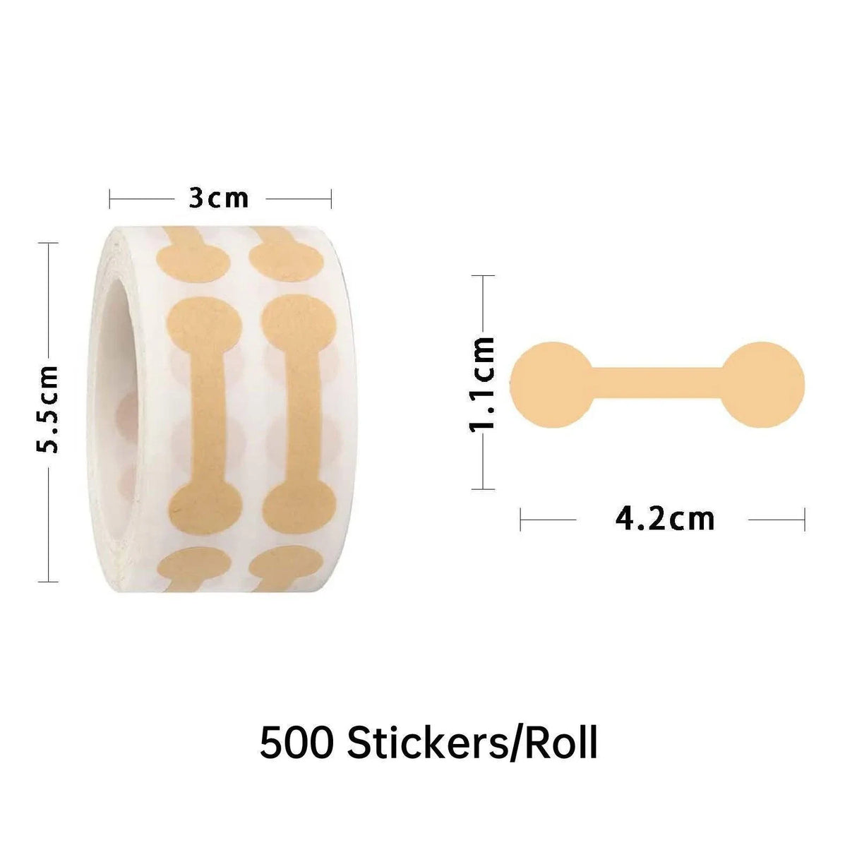 Jewelry Sticker for Price Tag 10rolls Kraft Paper
