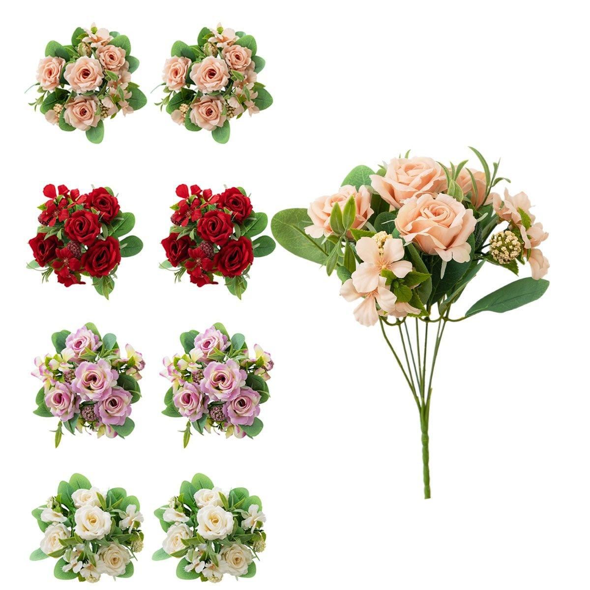 Artificial Flower Rose Bouquets 2PCS