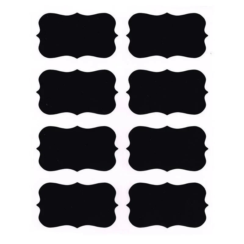 40pcs Jar Labels Black 1 Set