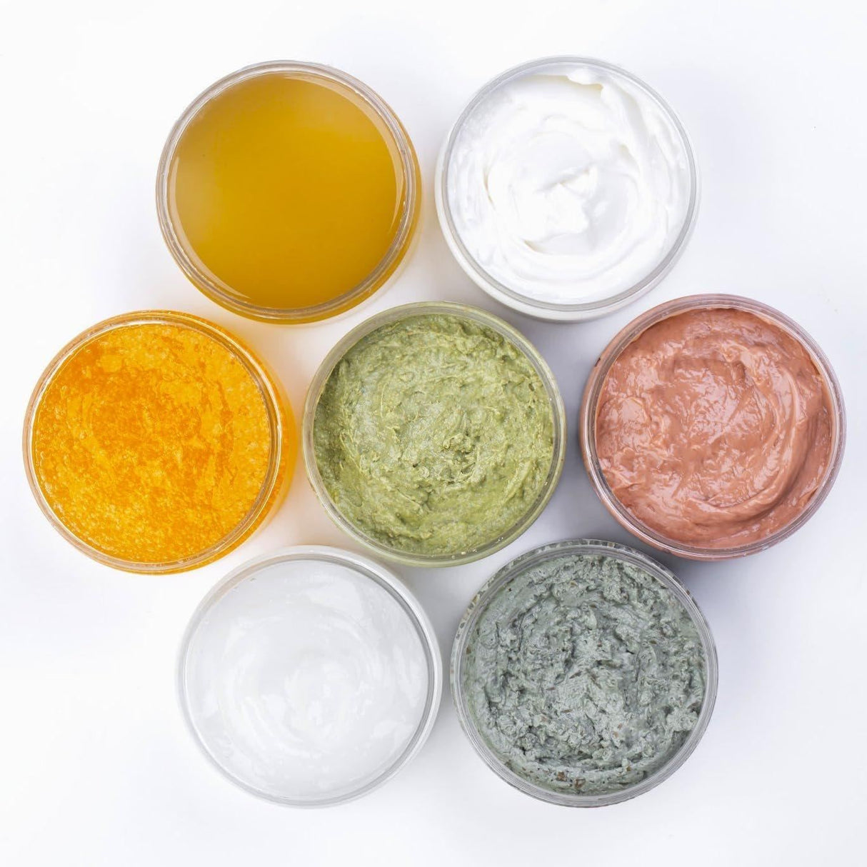 Durable PET Plastic Jars for Skincare Products Clear 10pcs