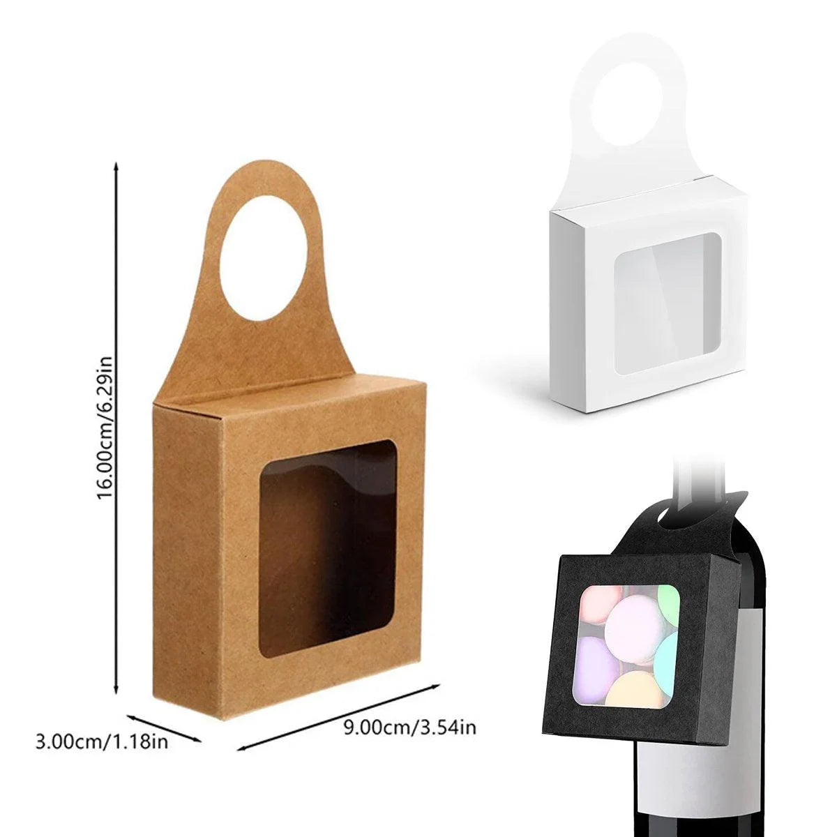 Enhance your gift presentation with these elegant paper wine bottle boxes, designed to add a touch of class to your special occasions.