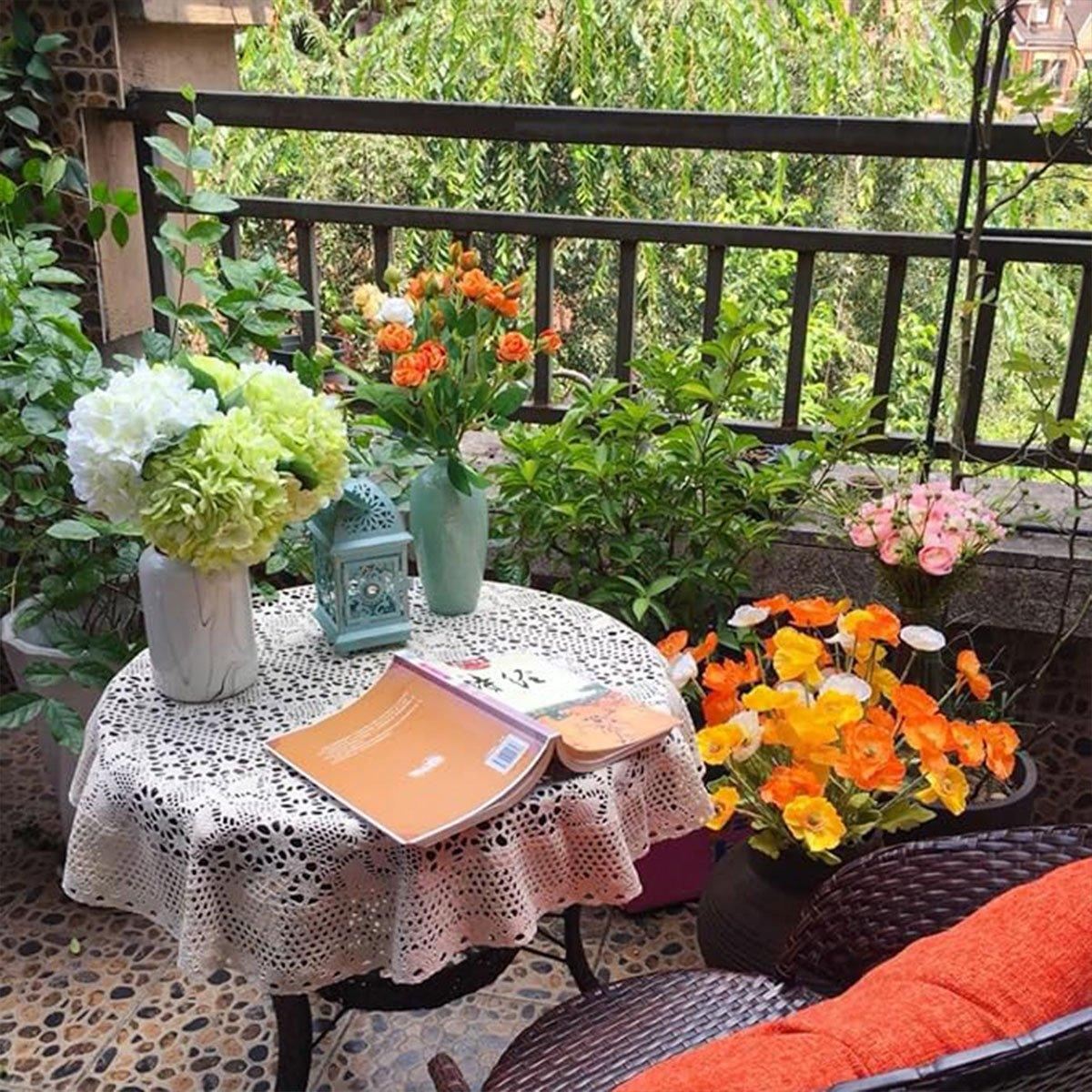 10PCS Simulation Flocking Corn Silk Flowers