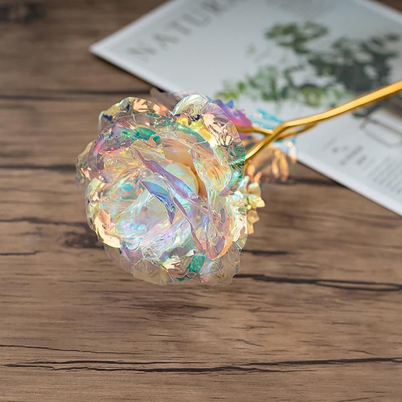 5PCS Luminous Rose Galaxy Crystal Flower